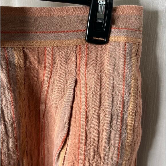 Madewell Orange Striped Pull-on Shorts with Pockets Size Small - Picture 2 of 6